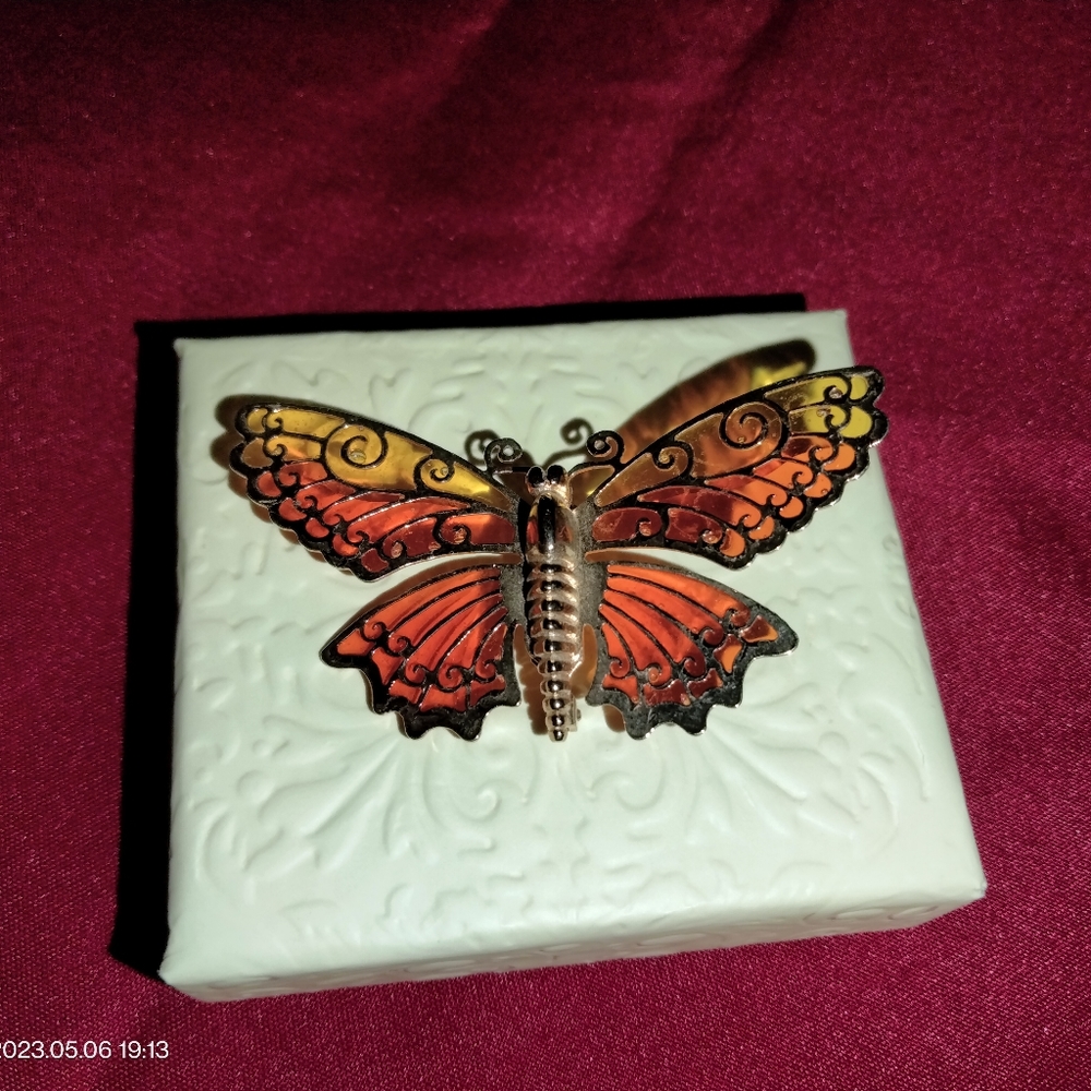 Vintage 1970's Avon Filigree Butterfly Pin